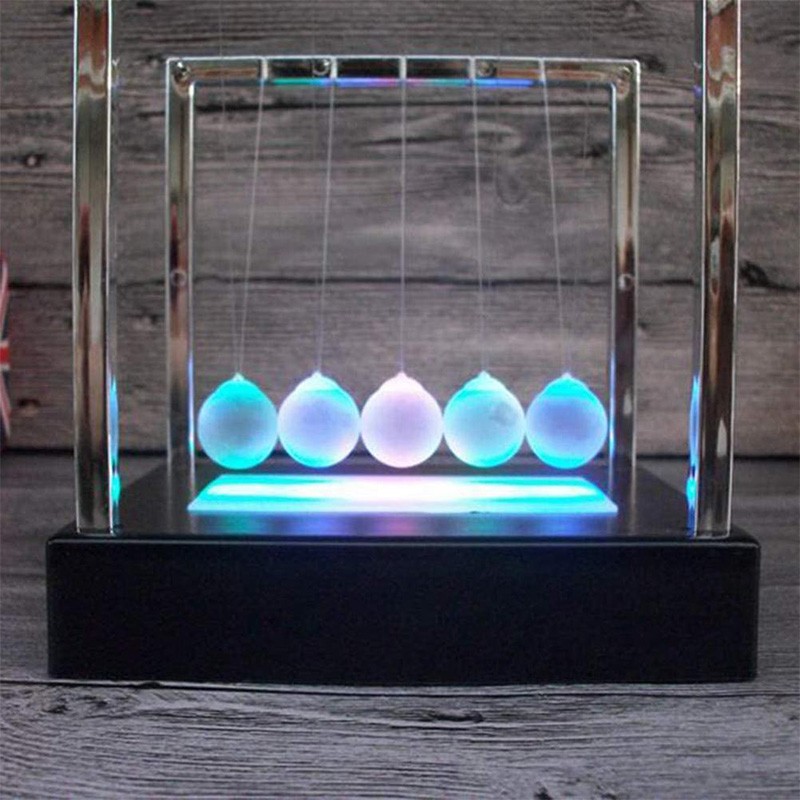 Newtons Swing Ball LED Light Up Science Toys Balance Balls Home & Office Decor