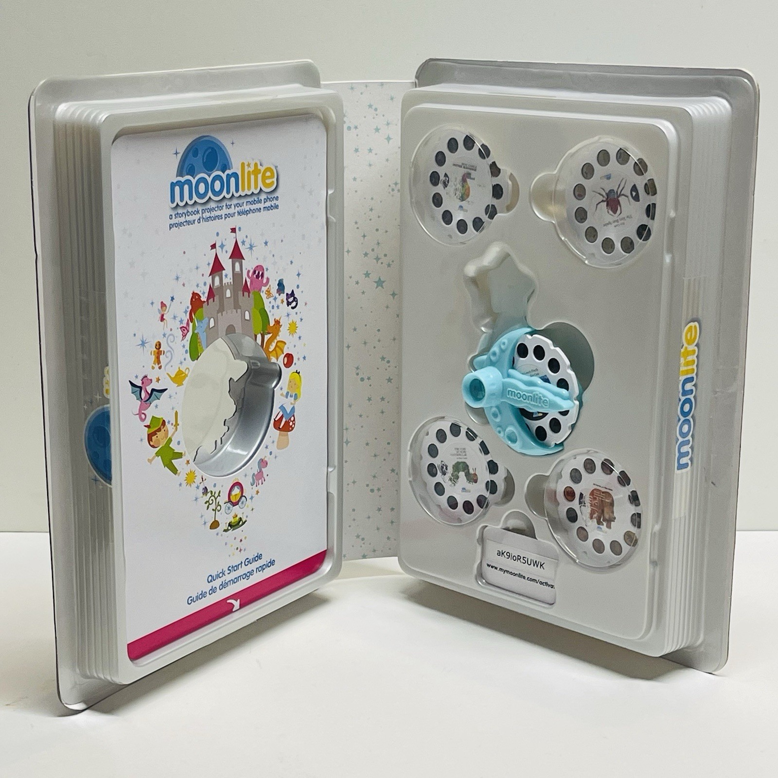Moonlite Story Projector Gift Pack Lot Interactive Story Telling Toy 12 Stories