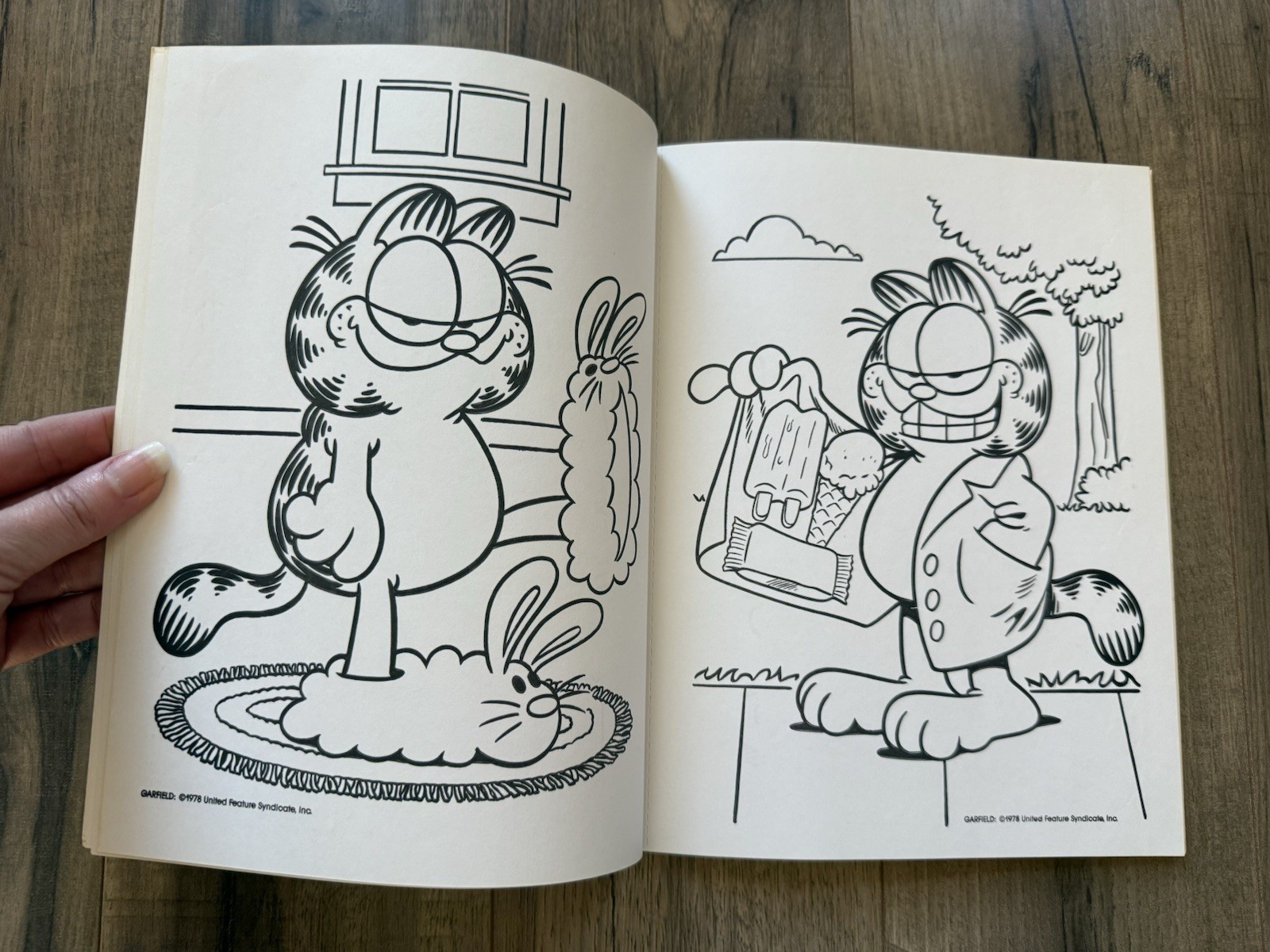 Golden GARFIELD Activity Book LOT Trace & Color Paint ‘N’ Marker With Water Cat