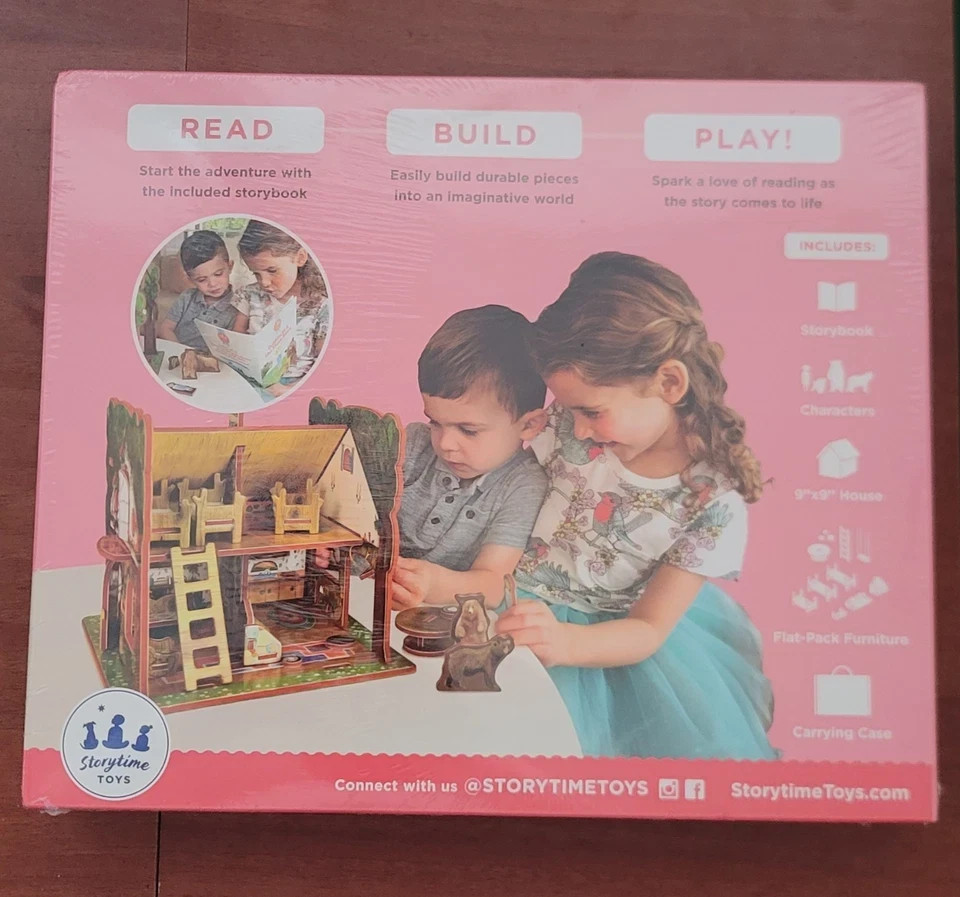 NEW/SEALED Storytime Toys Goldilocks & The Three Bears Book & Play Building Set