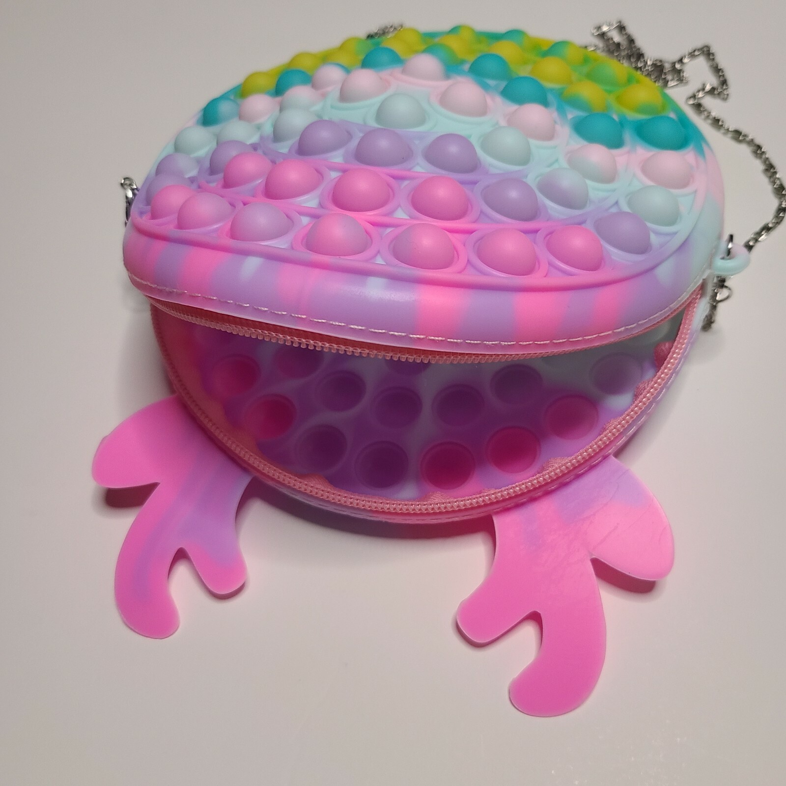 girl purse Popit Fidget Toy Push Bubble Sensory Stress Relief Kids crossbody bag