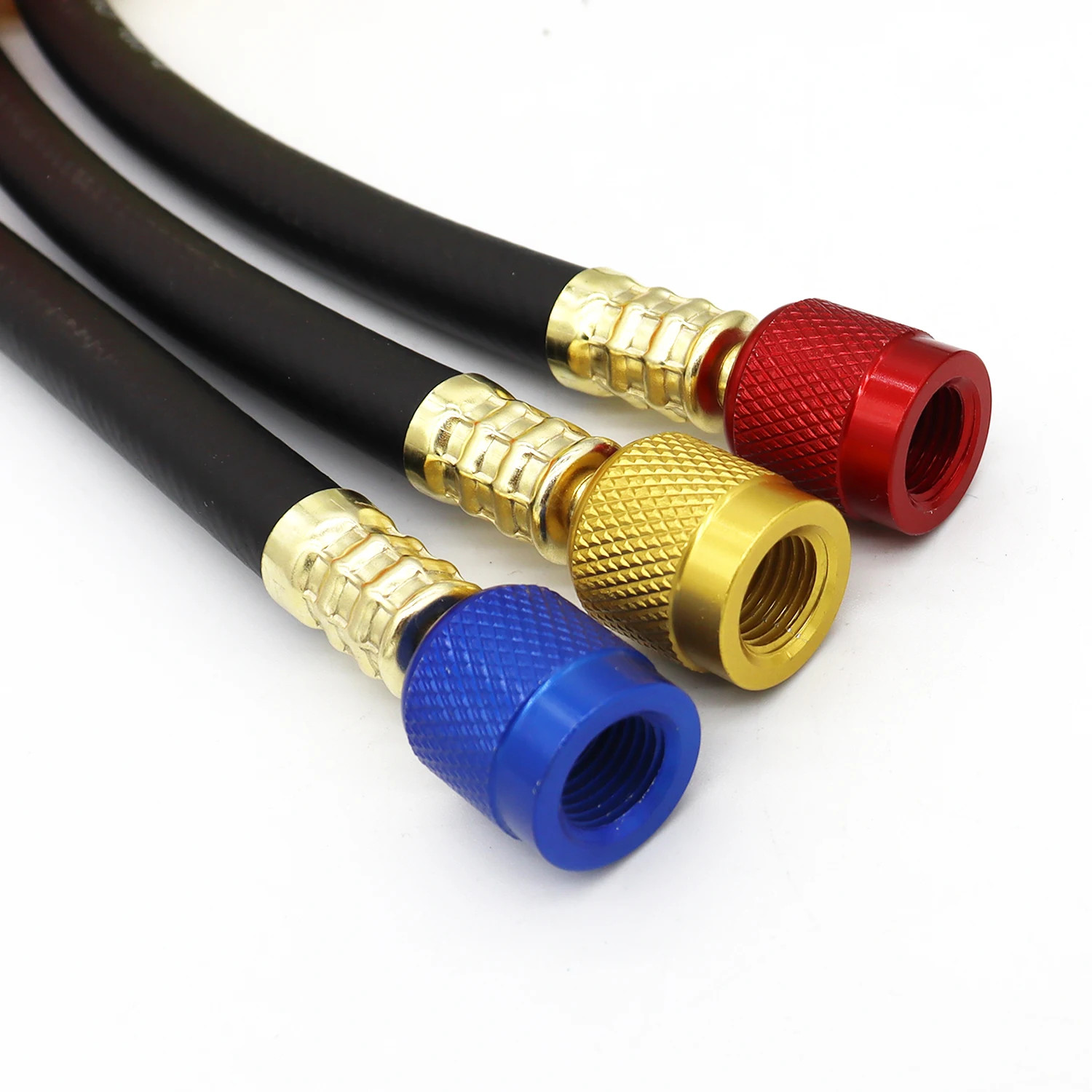 AC Charging Hose Tube Kit Hose Low Loss Fittings for R134A R12 R22 Refrigerant