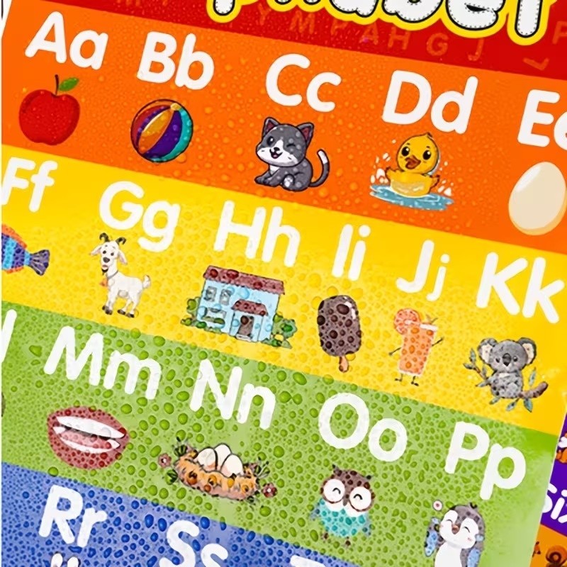 Set Of 8 Educational Posters Designed For Toddlers, Suitable For Preschool, Elem