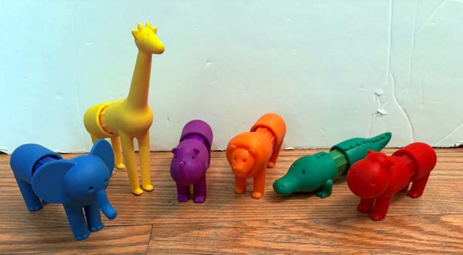 SmartMax My First Safari Animals STEM Magnetic Discovery Building Set Of 6 BIN