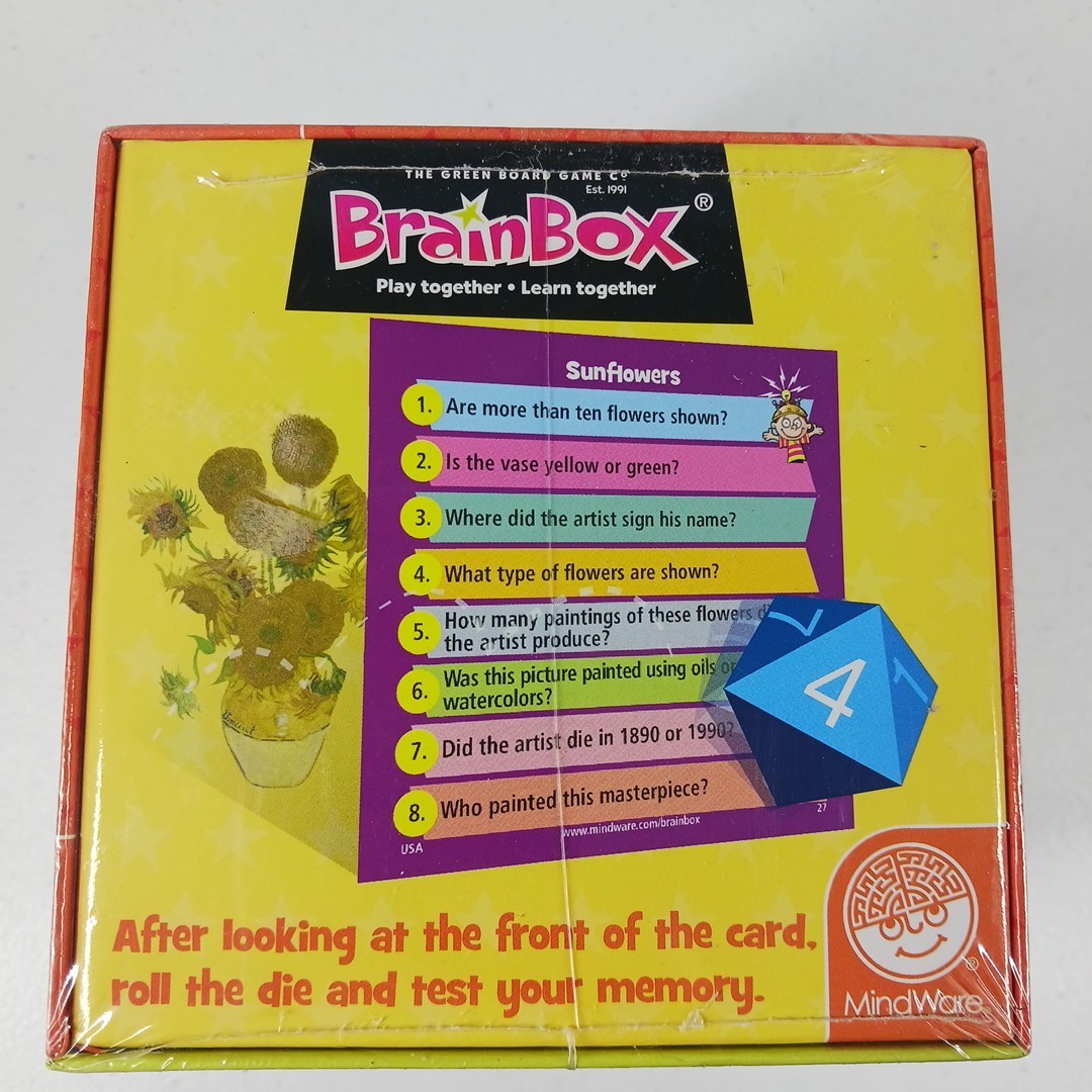 Brain Box Art Game 2011 Ages 8+ Rare Factory Sealed Mind Ware Memory Game