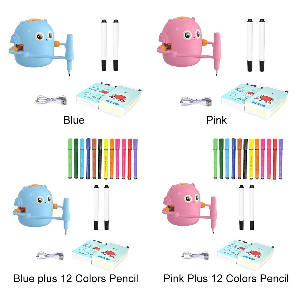 Interactive Educational Drawing Robot Preschool Learning Activities with 100 Car