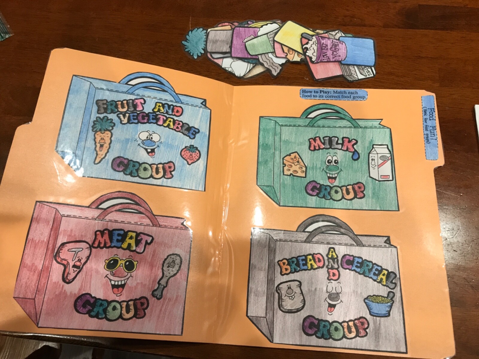 Food Fun! Food Groups science grades k-2 file folder game