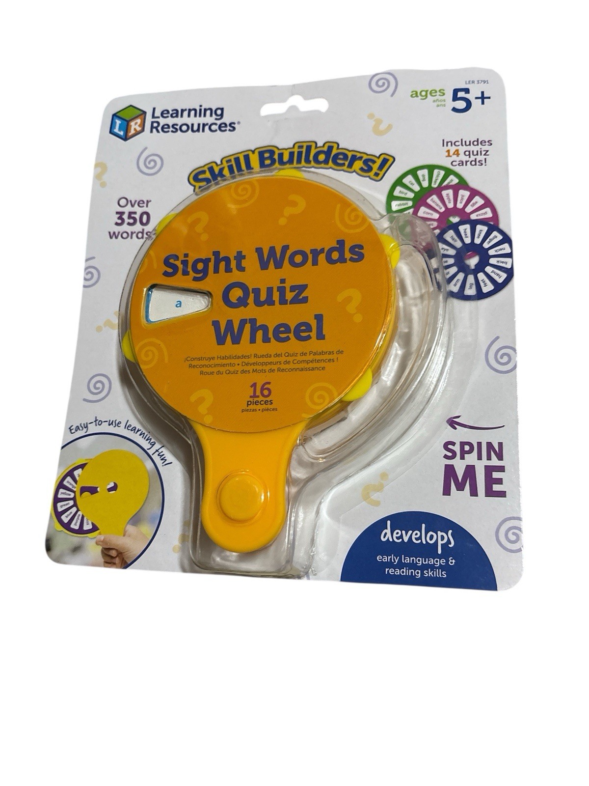 Learning Resources Spin And Learn Wheels Sight Words 350 Words Game New