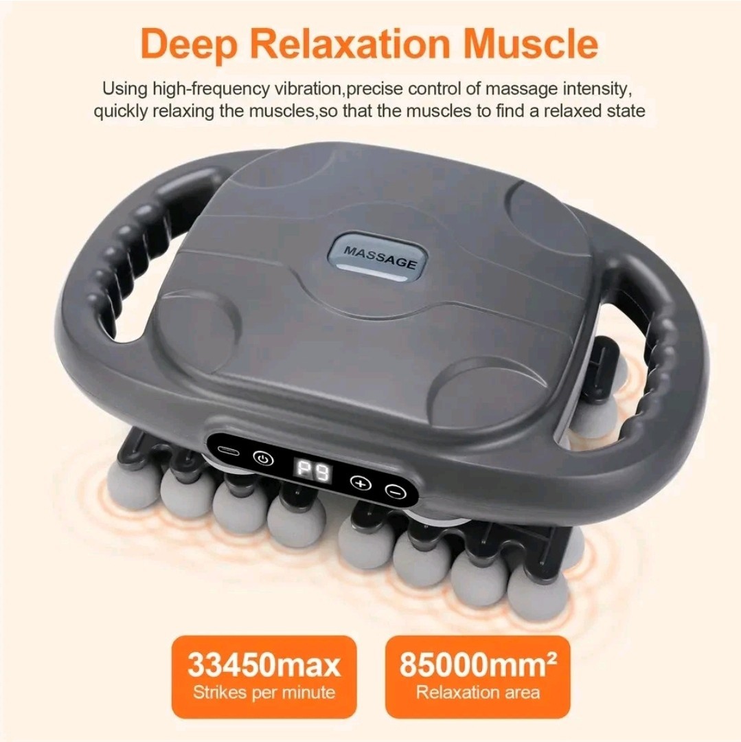 42-head 42-Drive Massage Gun Set, Deep Tissue Percussion Massager with 42 Black