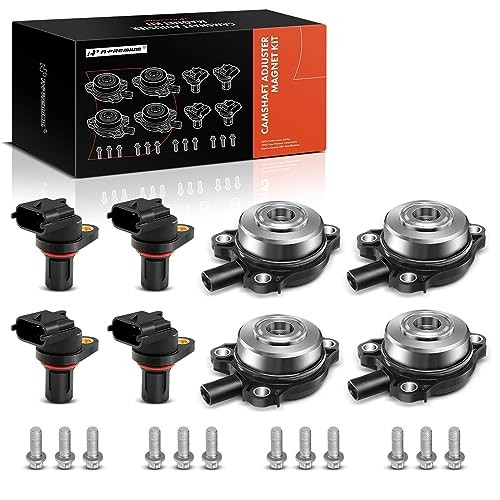 A-Premium 4-PC Camshaft Position Sensor + 4-PC Camshaft Adjuster Magnet Solenoid