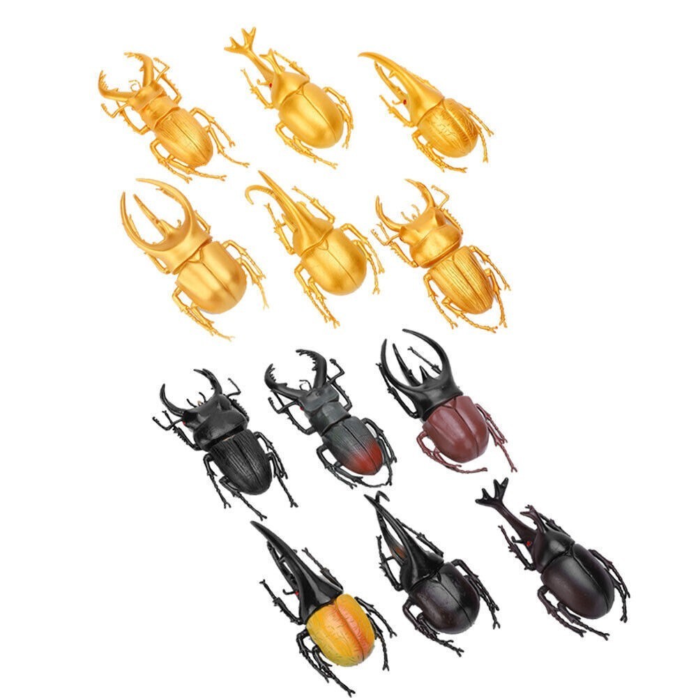 6pcs Simulation Insect Model Halloween Trick Props NonToxic PVC Insect