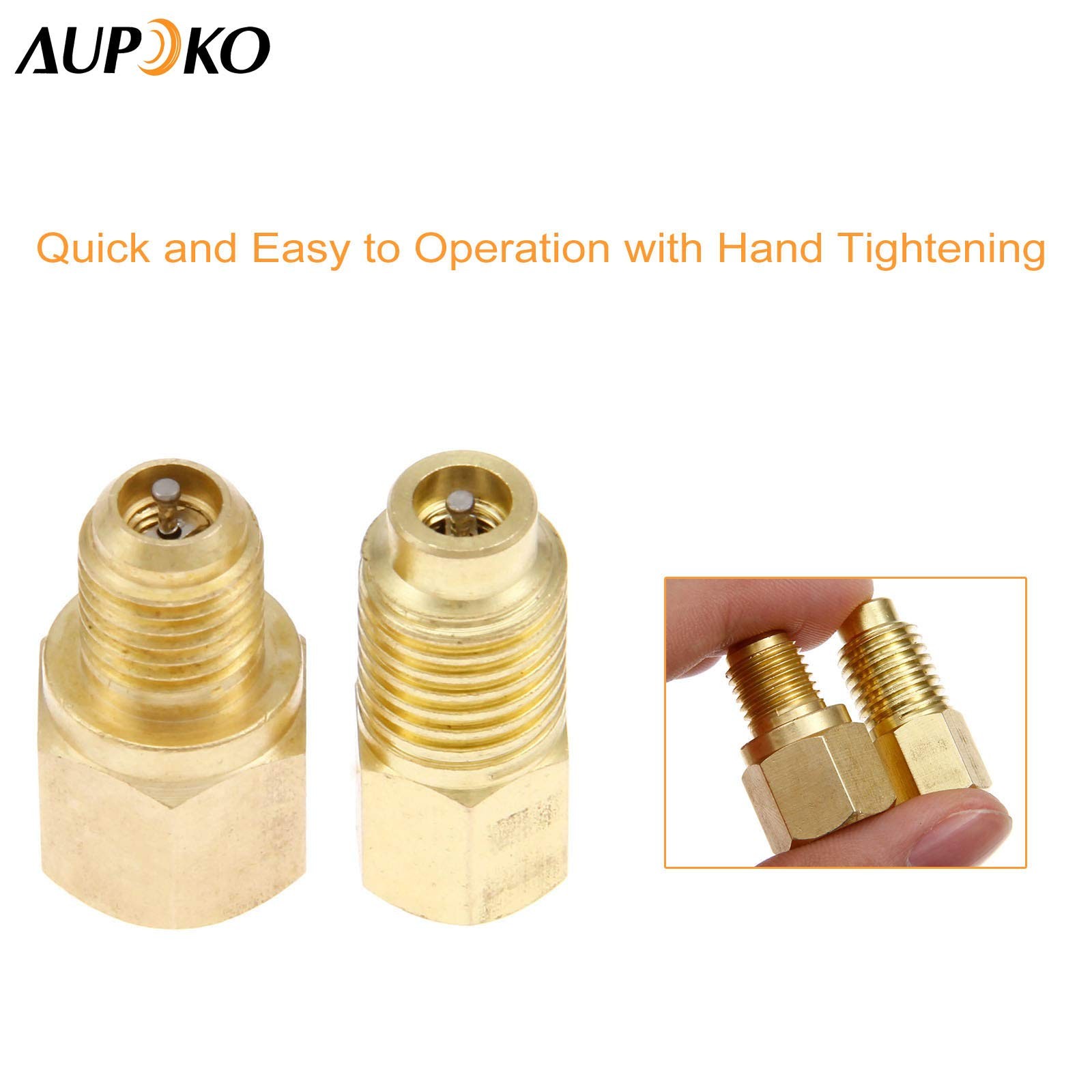 Aupoko R12 R22 to R134a Adapters, R134A Refrigerant Tank/Vacuum Pump Port Connec