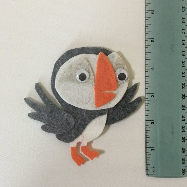 Rockin’ With the Puffins – Handmade Felt Pieces for Felt or Flannel Board Play