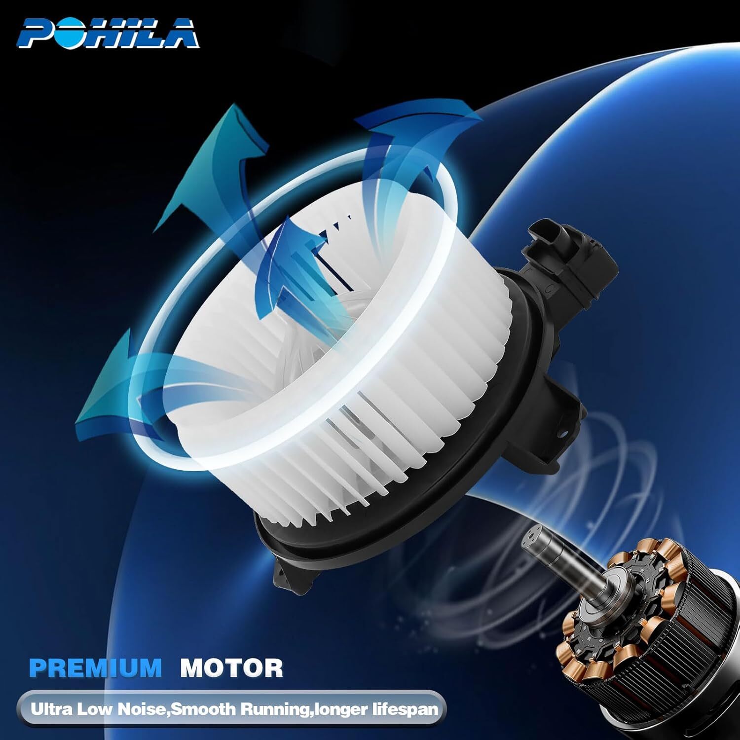 AC Heater Blower Motor Compatible with Honda Civic 2006, 2007, 2008, 2009, 2010,