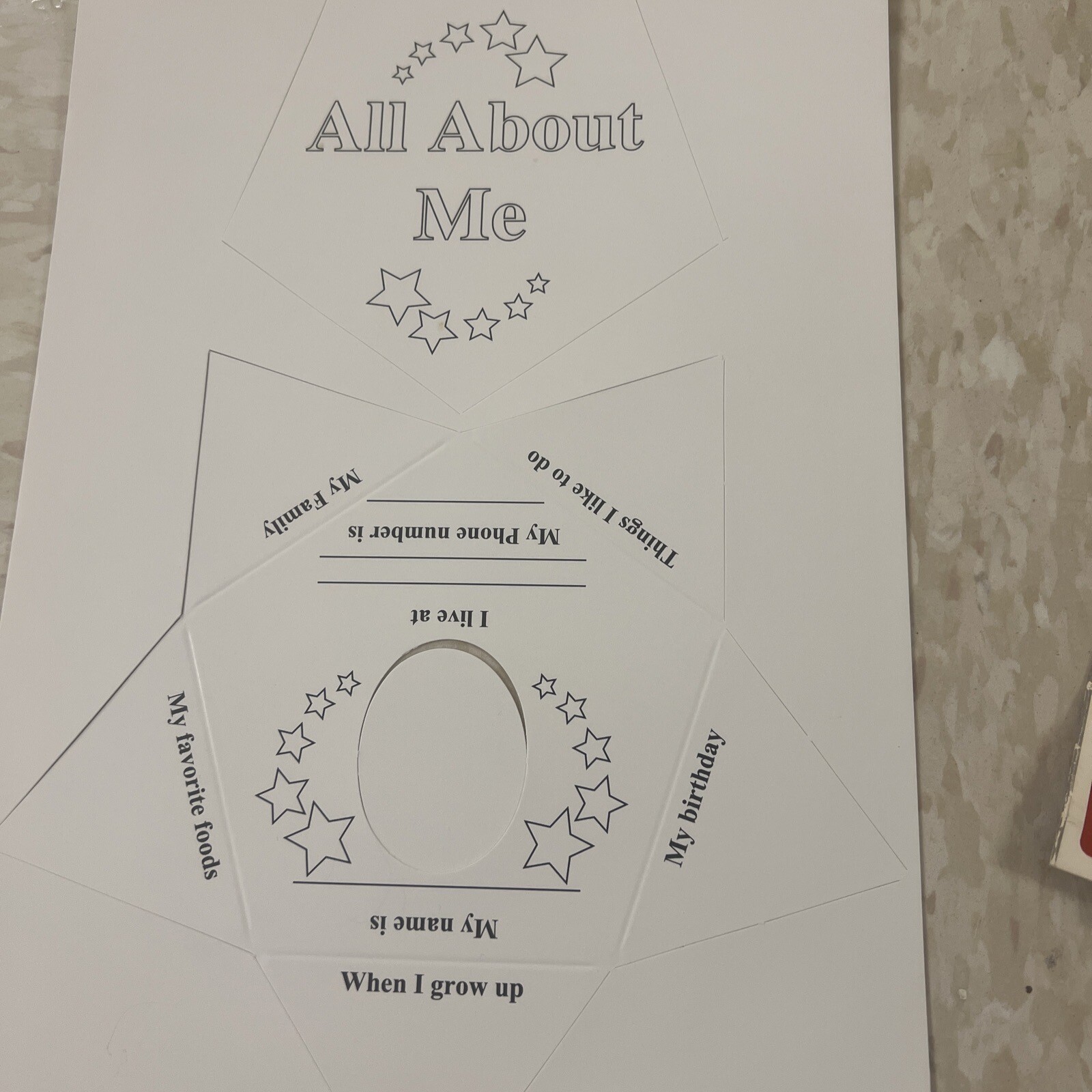Roylco All About Me Star Cards Education Supply Activity Lot Of 48+ KIDS SCHOOL