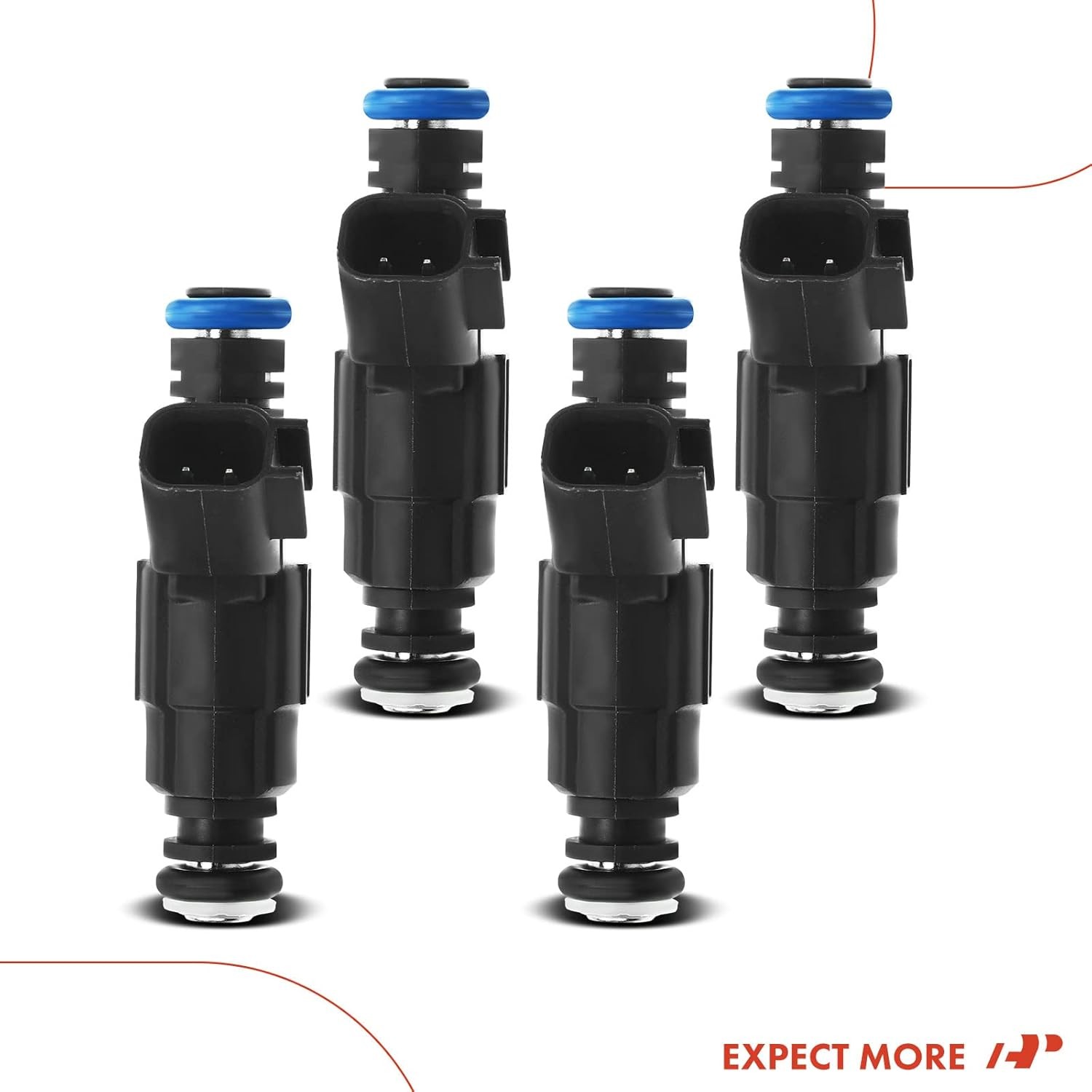 A-Premium Set of 4 Fuel Injectors Compatible with Ford Escape 2005-2008, Focus 2