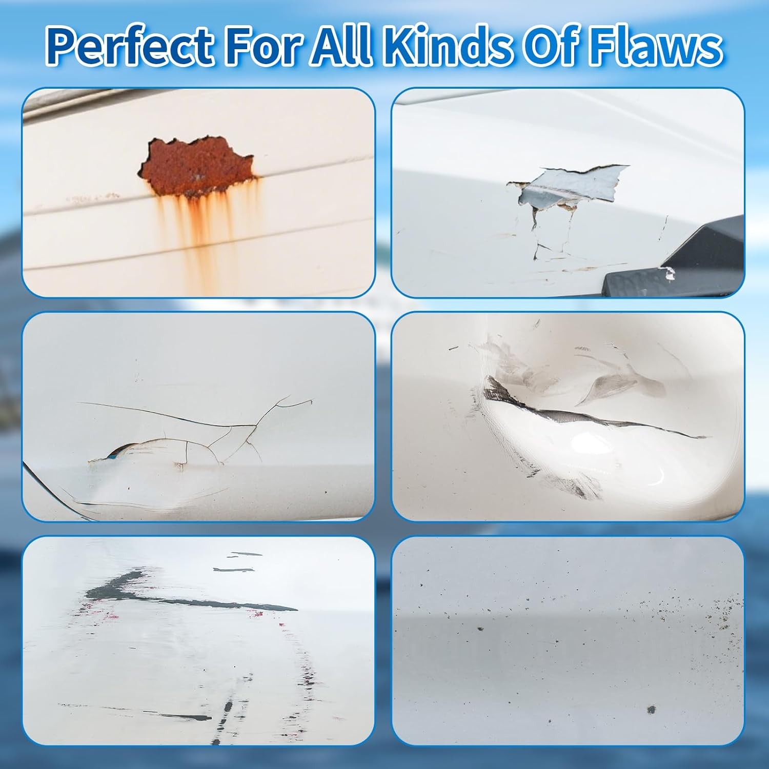 Fiberglass Boat Repair Kit Marine Gel Coat Patch Kit for Boat Repairs