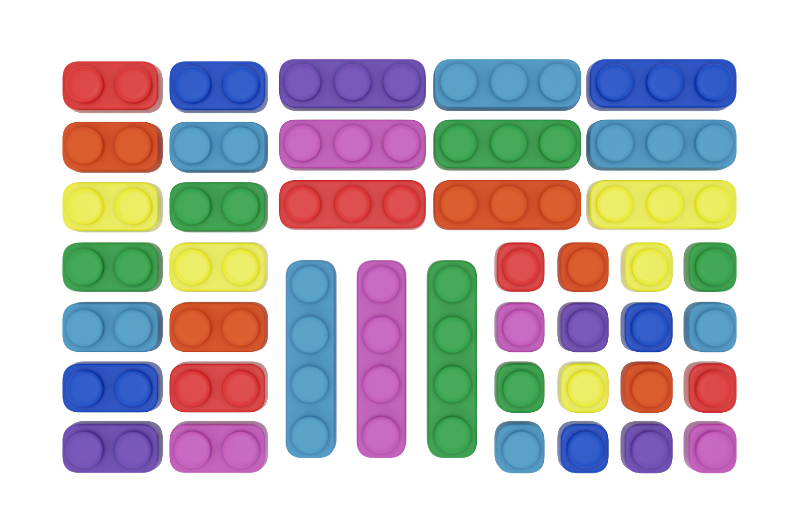 42pcs Baby Blocks – Colorful Soft Building Blocks for Baby Age 1+ old – New!