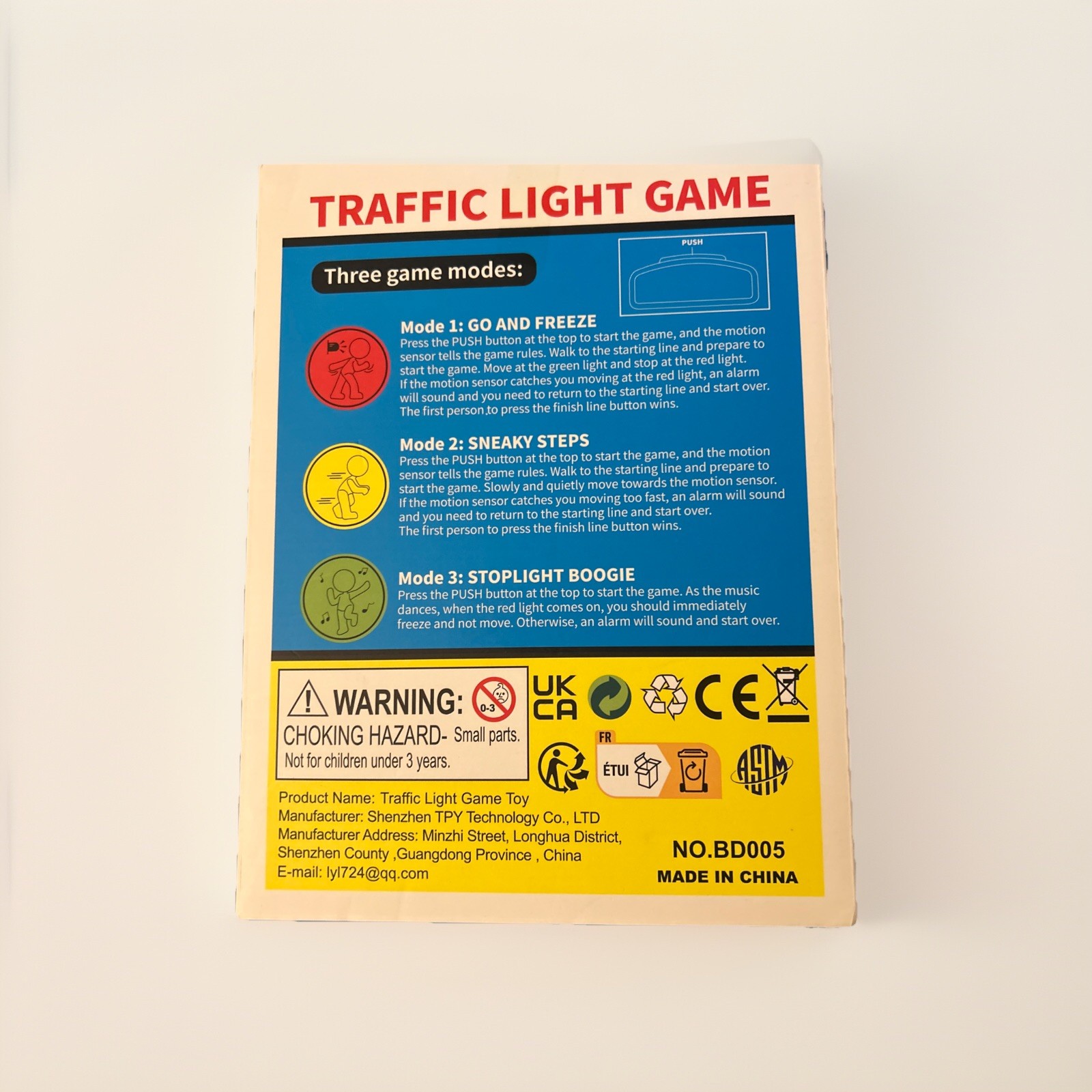 Traffic Light Game 1-4 Players 3+ 3 Games In One New in box boys and girls