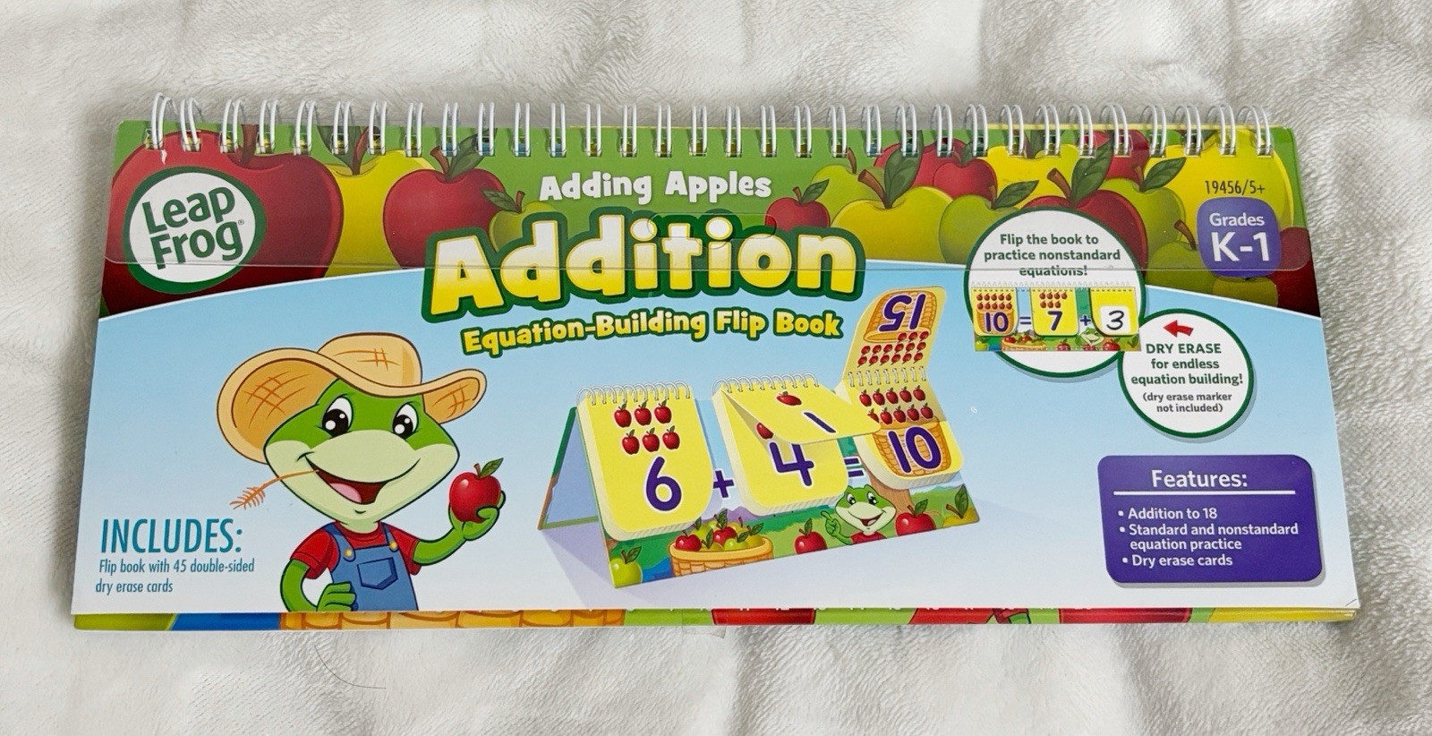 LeapFrog, Adding Apples Addition Equation Building Flip Book, Grade K-1