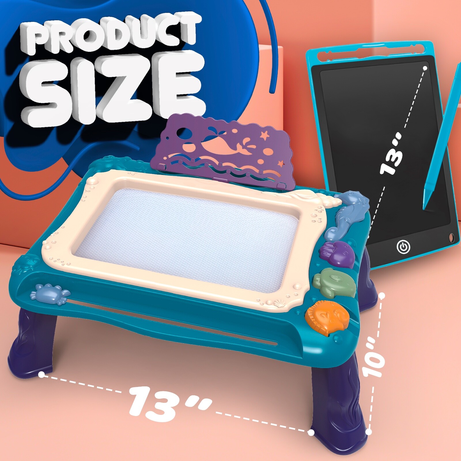 JoyX 2-Pack Magnetic Drawing Board & LCD Tablet for Kids – Joy-Doodle & Portable