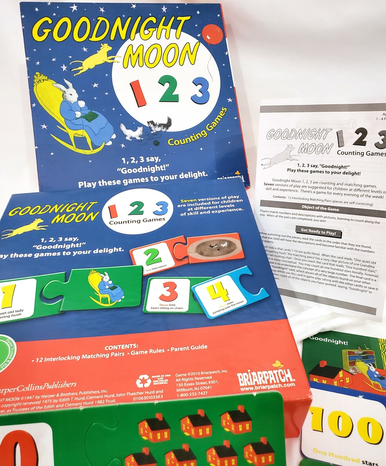 GOODNIGHT MOON 123 Counting Games Briarpatch teach learn numbers age3+ 1-4player