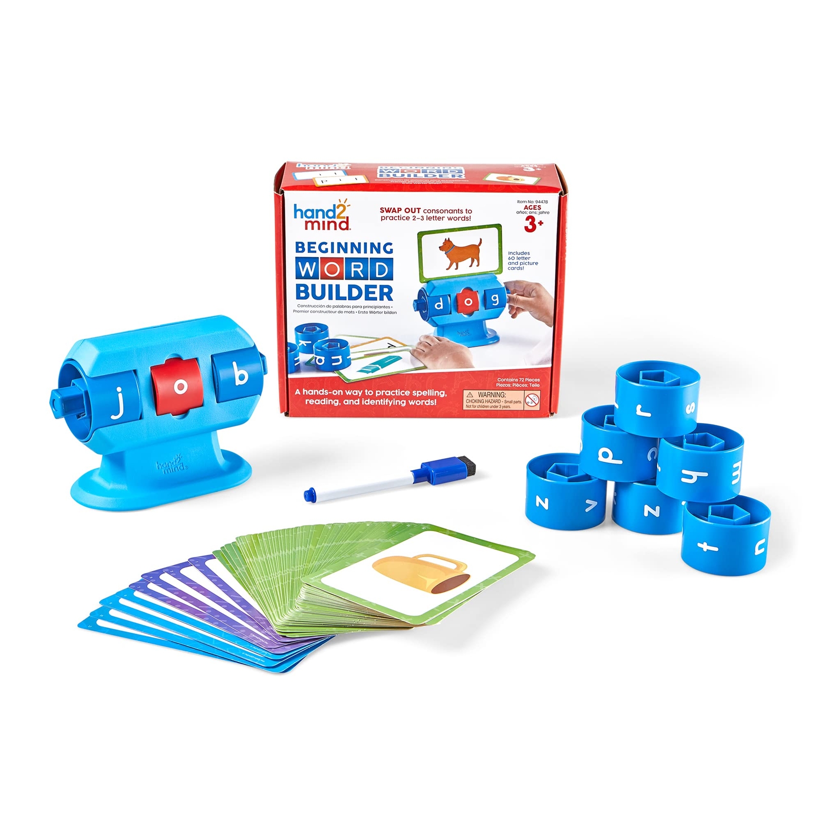 CVC Word Builder Activity Kit for Kids Spelling Reading Sight Words Learning