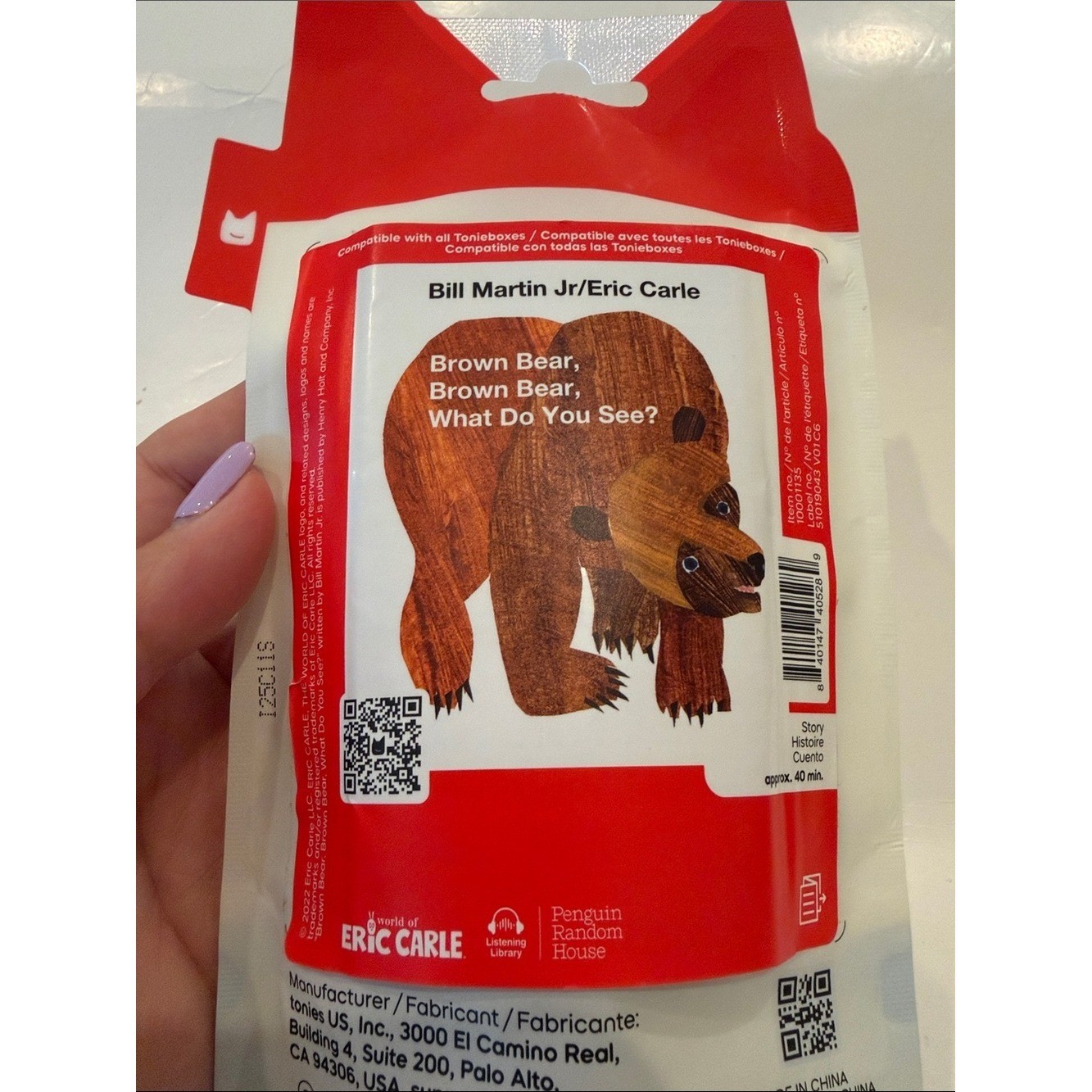 NWT Tonies Brown Bear Story Time Figure