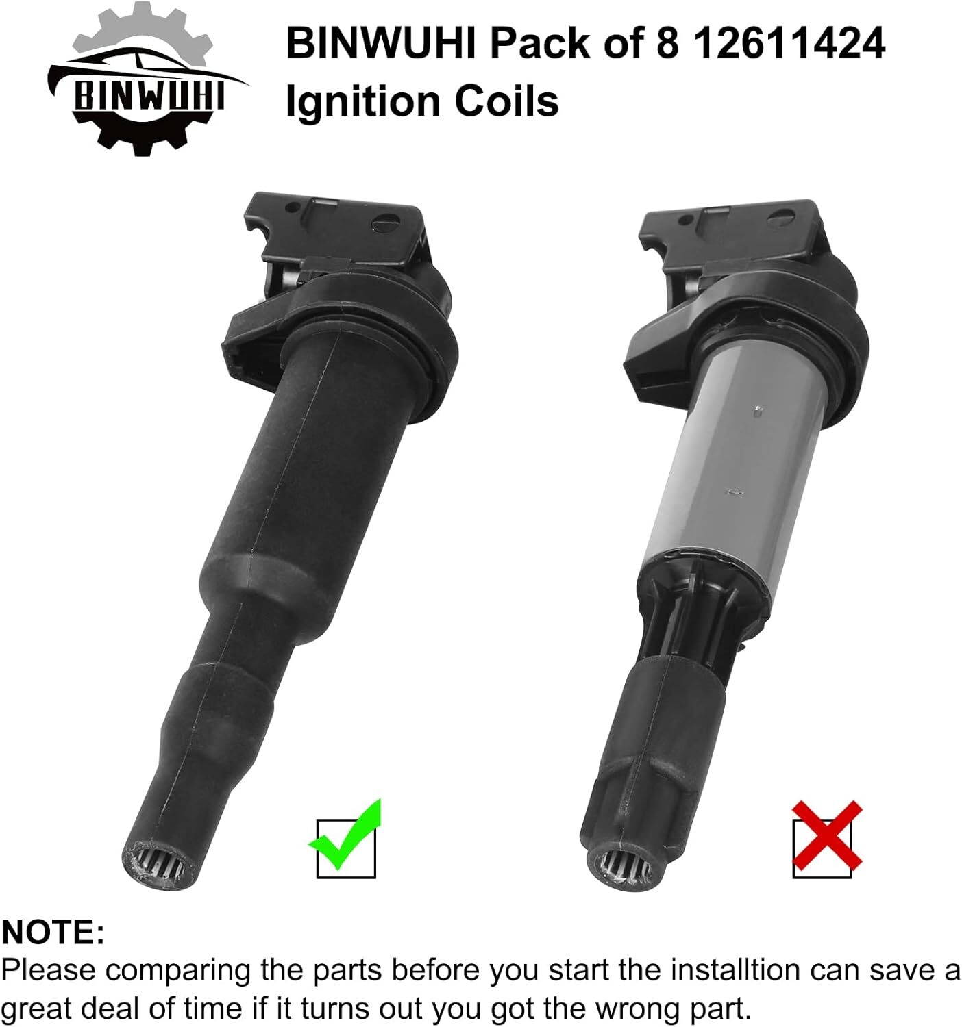 Pack of 6 Ignition Coils Compatible with BMW 325i 325Ci 328i 330Ci 335i 525i