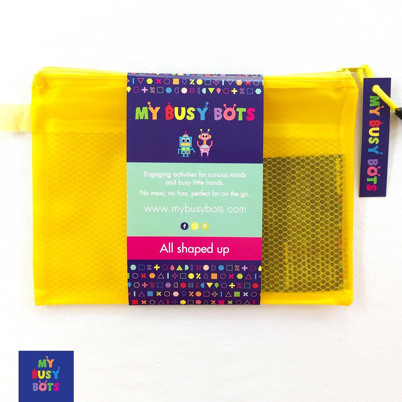 All Shaped Up – My Busy Bots Bag of shapes for matching, learning & building fin