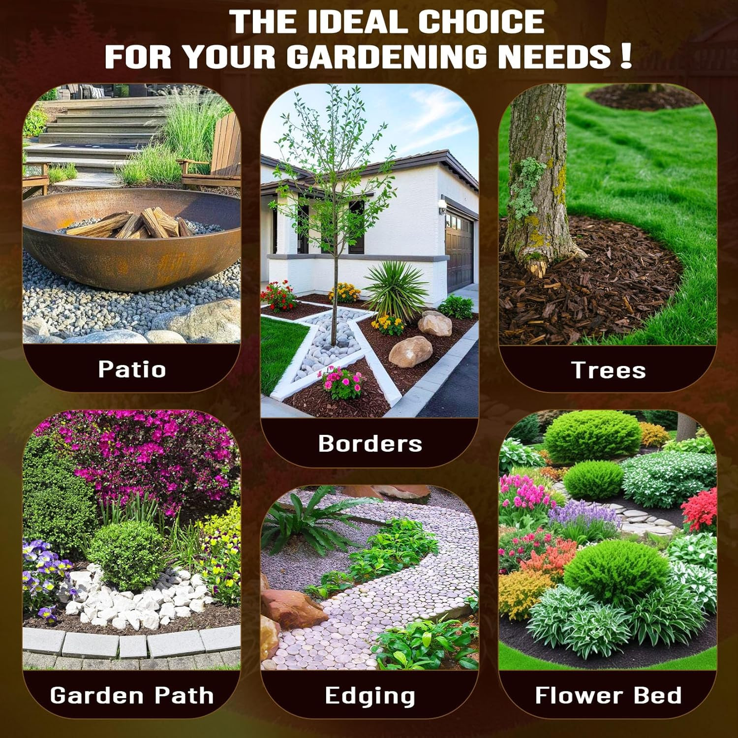 Mulch Glue – 32 OZ Rubber Mulch for Landscaping, Pet Safe Rock Glue, Ground