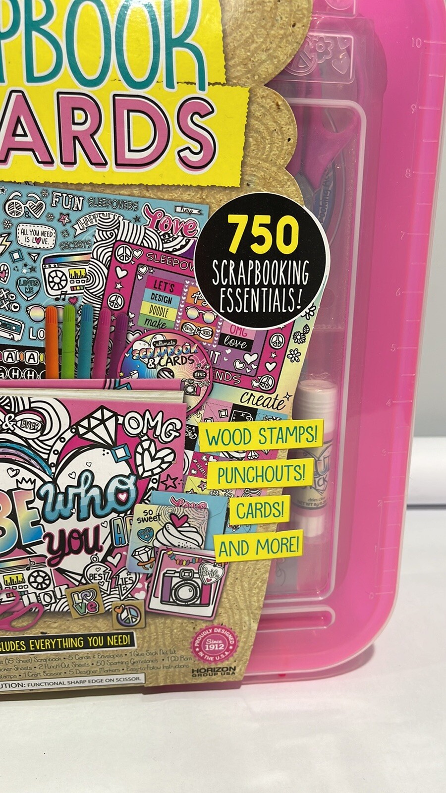 Your Décor Doodle Your Own Scrapbook & Cards Age 6+ DIY w/ Plastic Case NEW