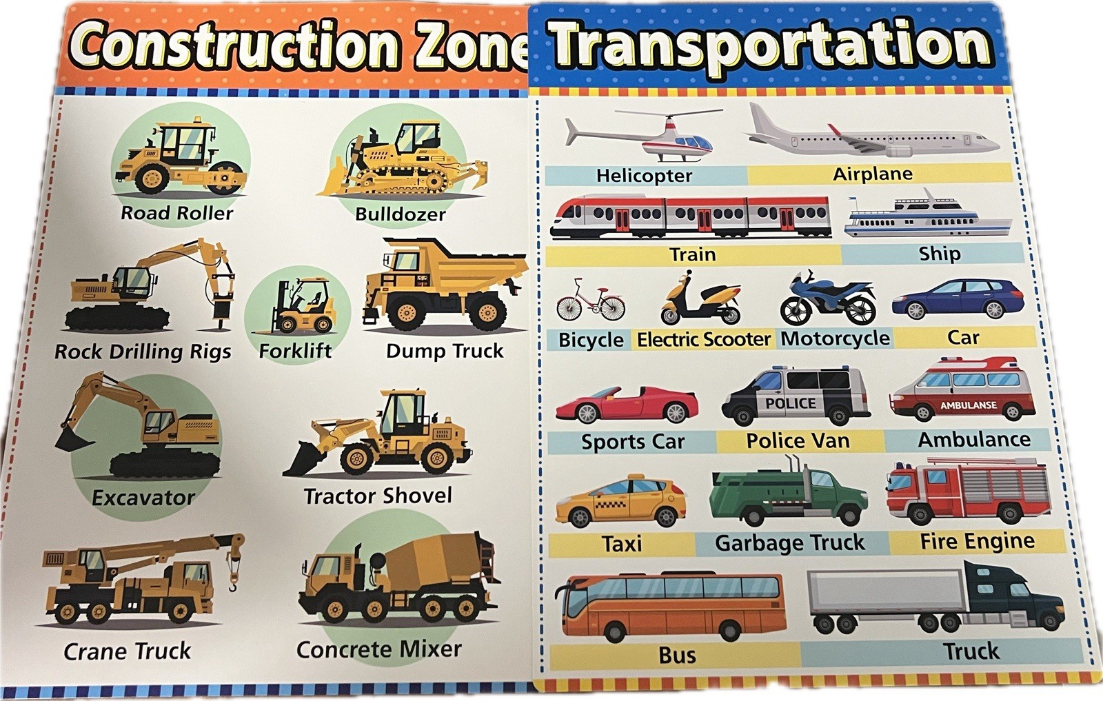 Educational Preschool Posters Set Toddler Learning, 16×11 Inch Set Of 8