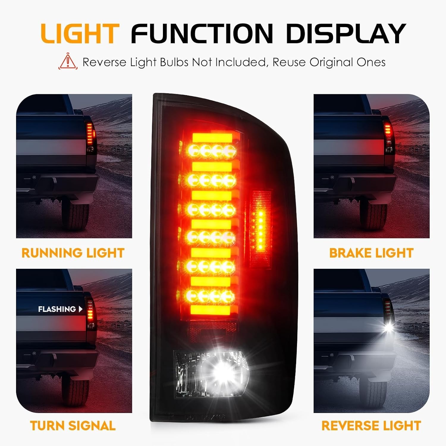 LED Tail Lights Fit for Dodge RAM 1500 2002-2006, for Dodge RAM 2500 3500 200…