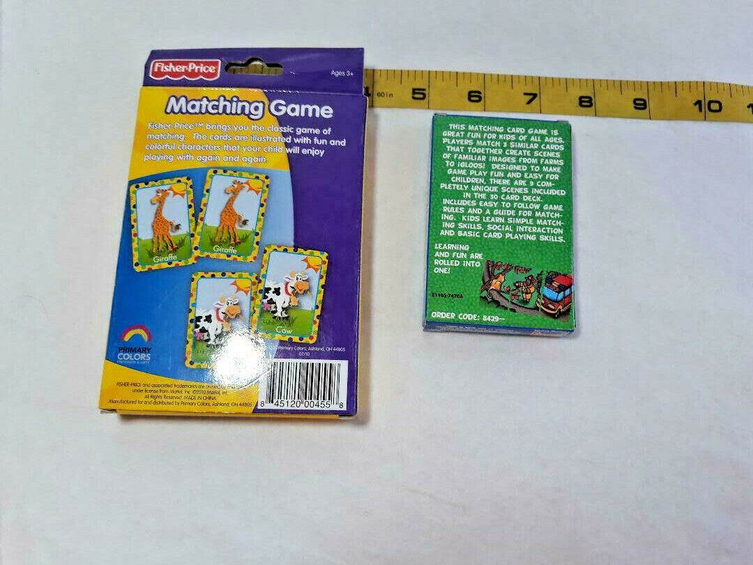 Lot of 2 Card Games for Children Fisher Price Co & US Playing Co ~ Ships FREE
