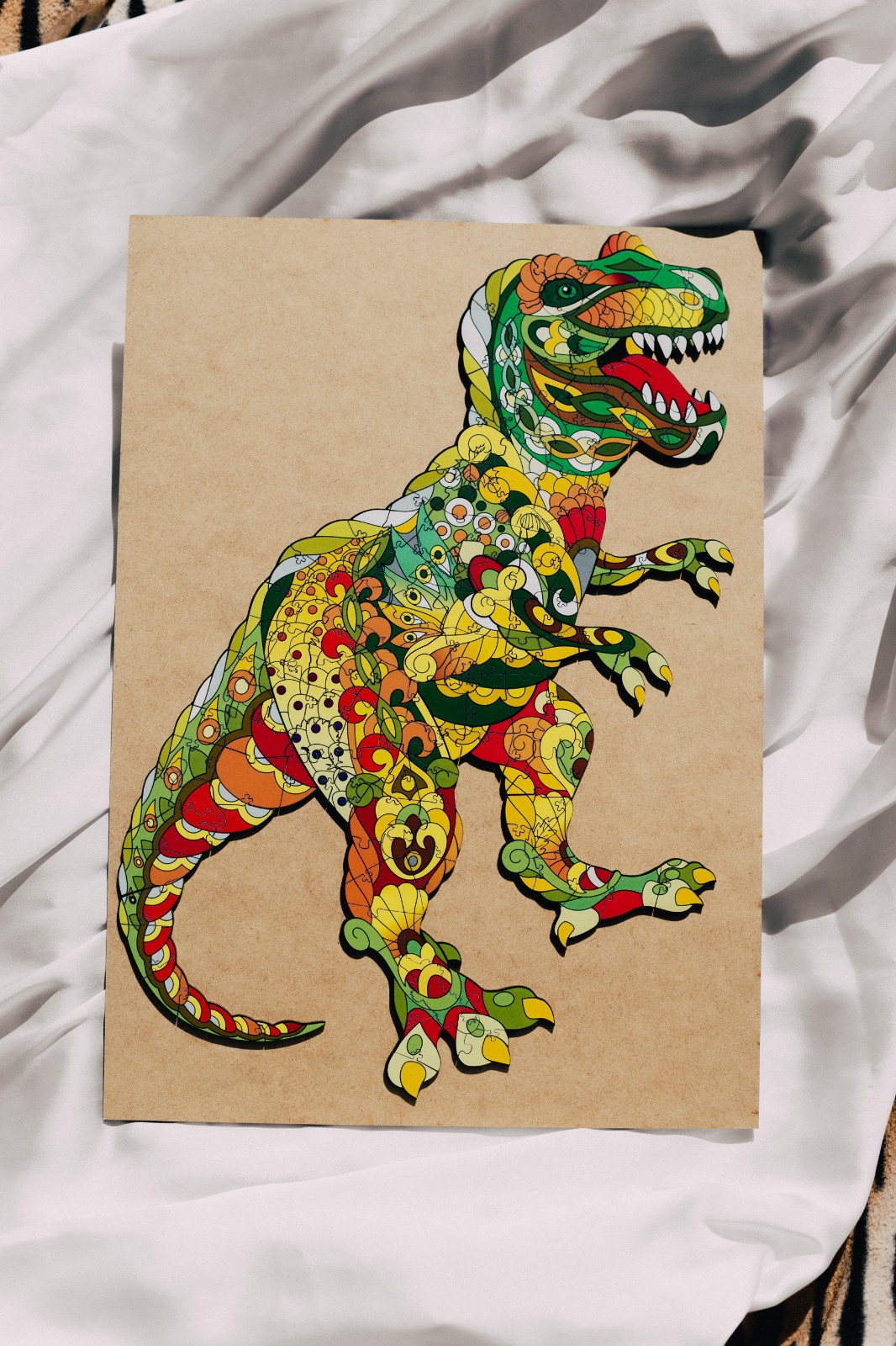 Animal wooden puzzle Tyrannosaurus Rex- gift ecofriendly puzzle medium and large