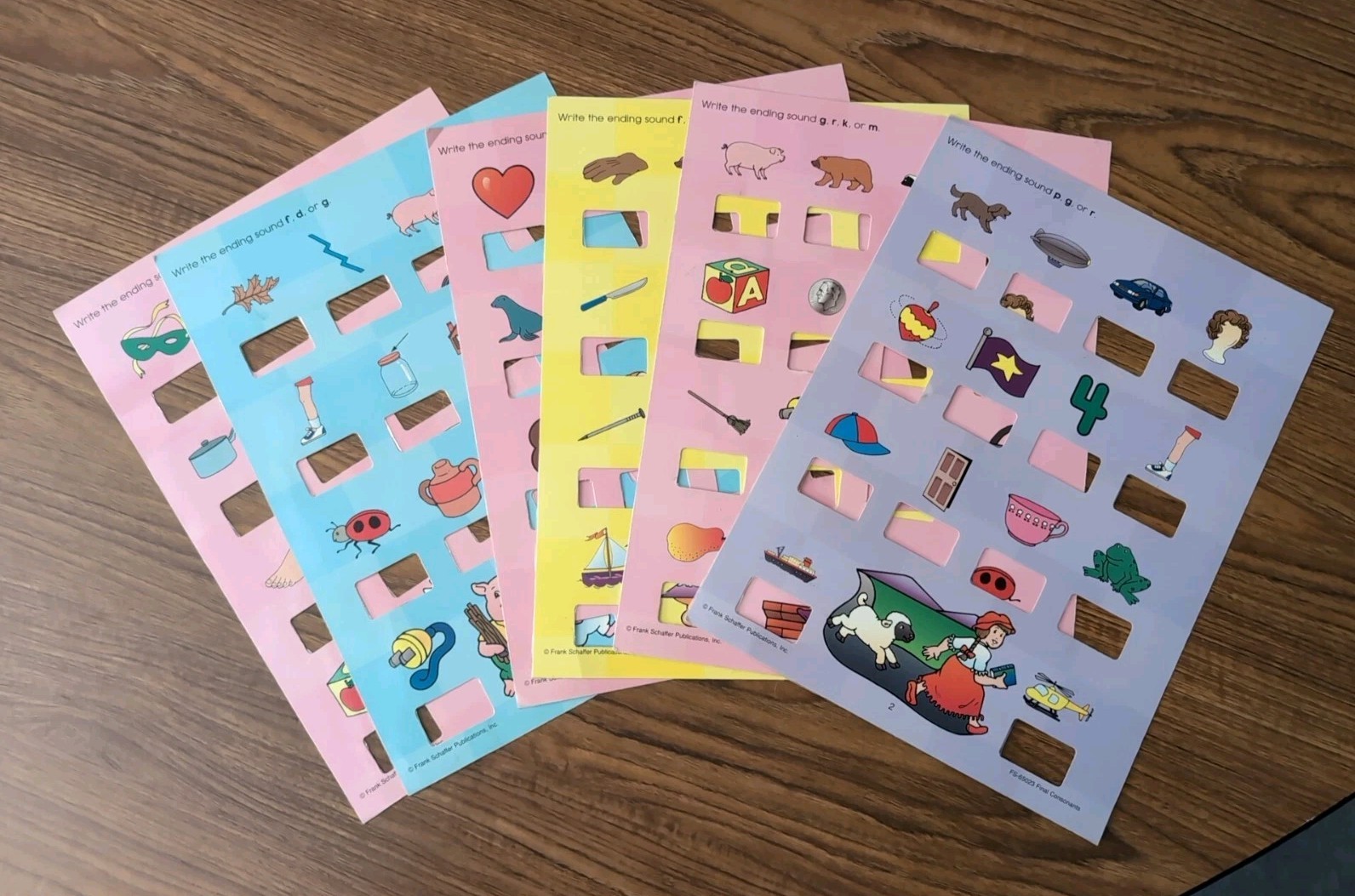 Vintage Reading Word & Sound Flip-Overs For Self Correction Set Of 39