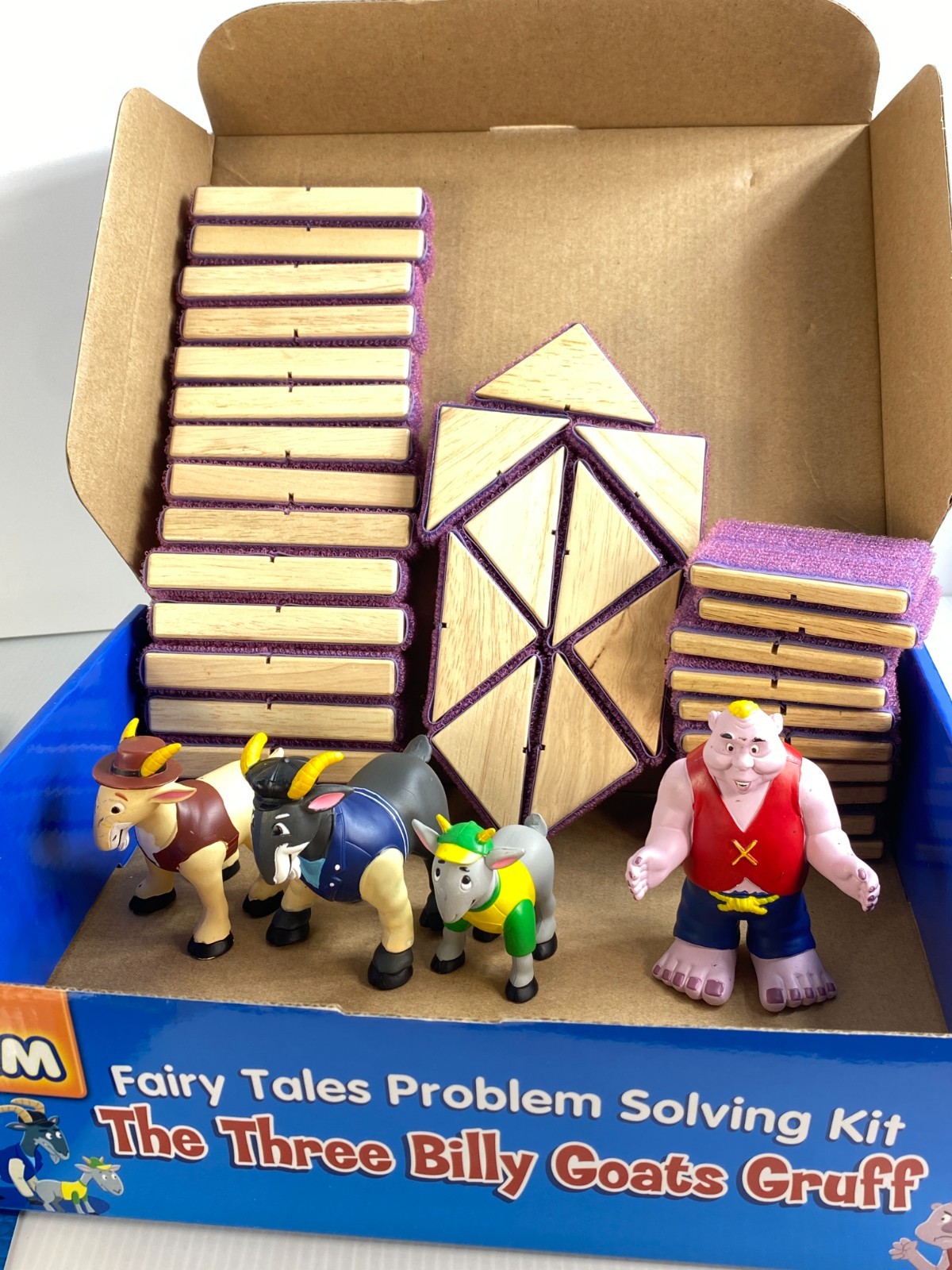 LAKESHORE STEM FAIRY TALES PROBLEM SOLVING KIT THE THREE Billy Goats Gruff Read