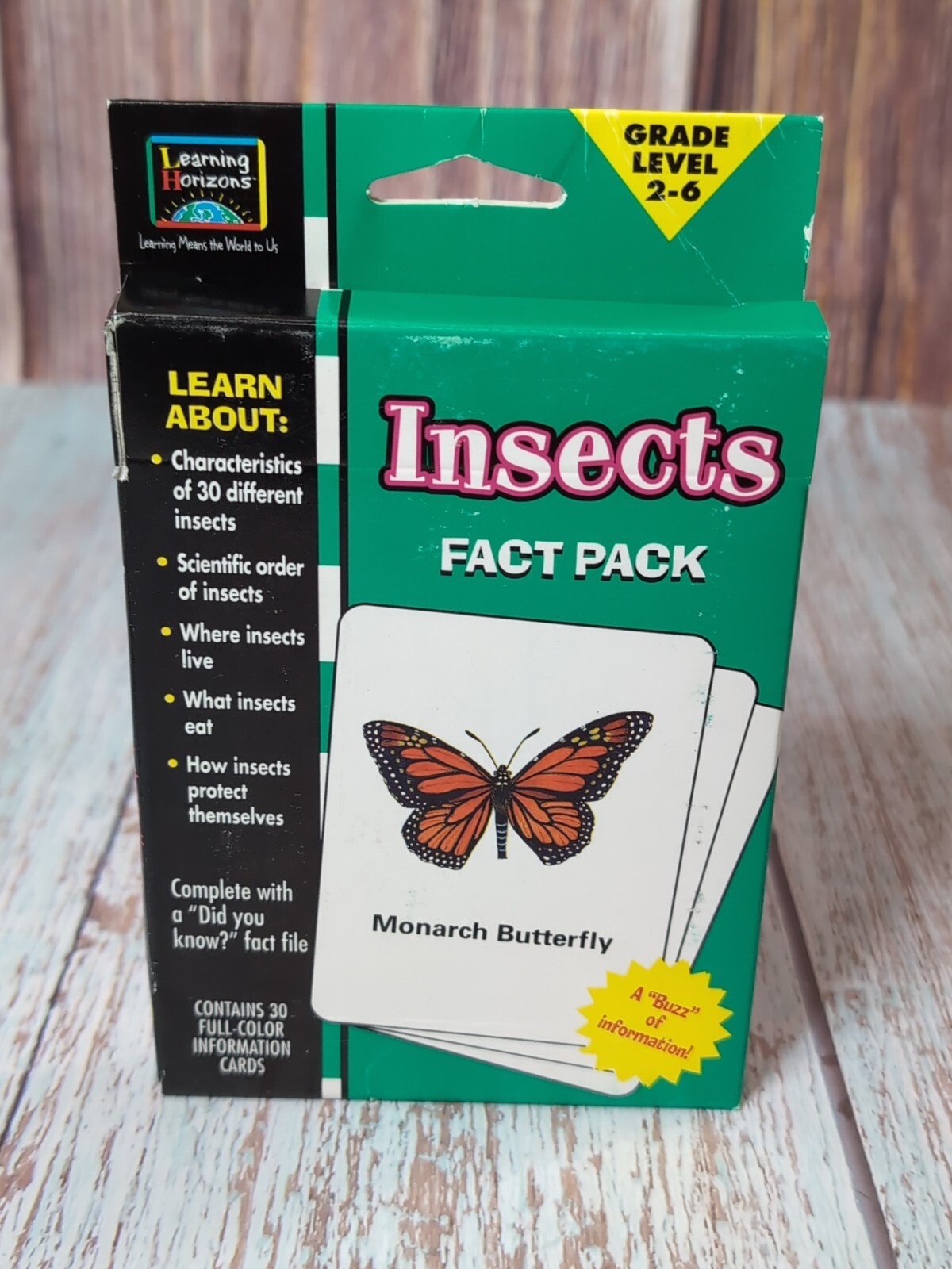 Learning Horizons Educational Flash Card Packs Monarch Butterfly 30 Insects