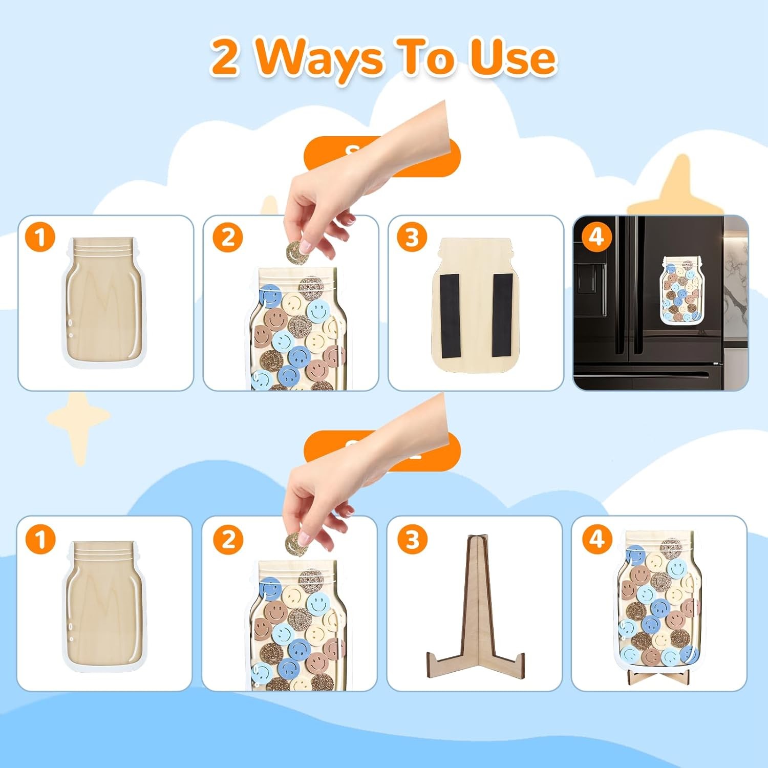 Reward Jar for Kids – Potty Training, Chores & Classroom Behavior, Magnetic Wo