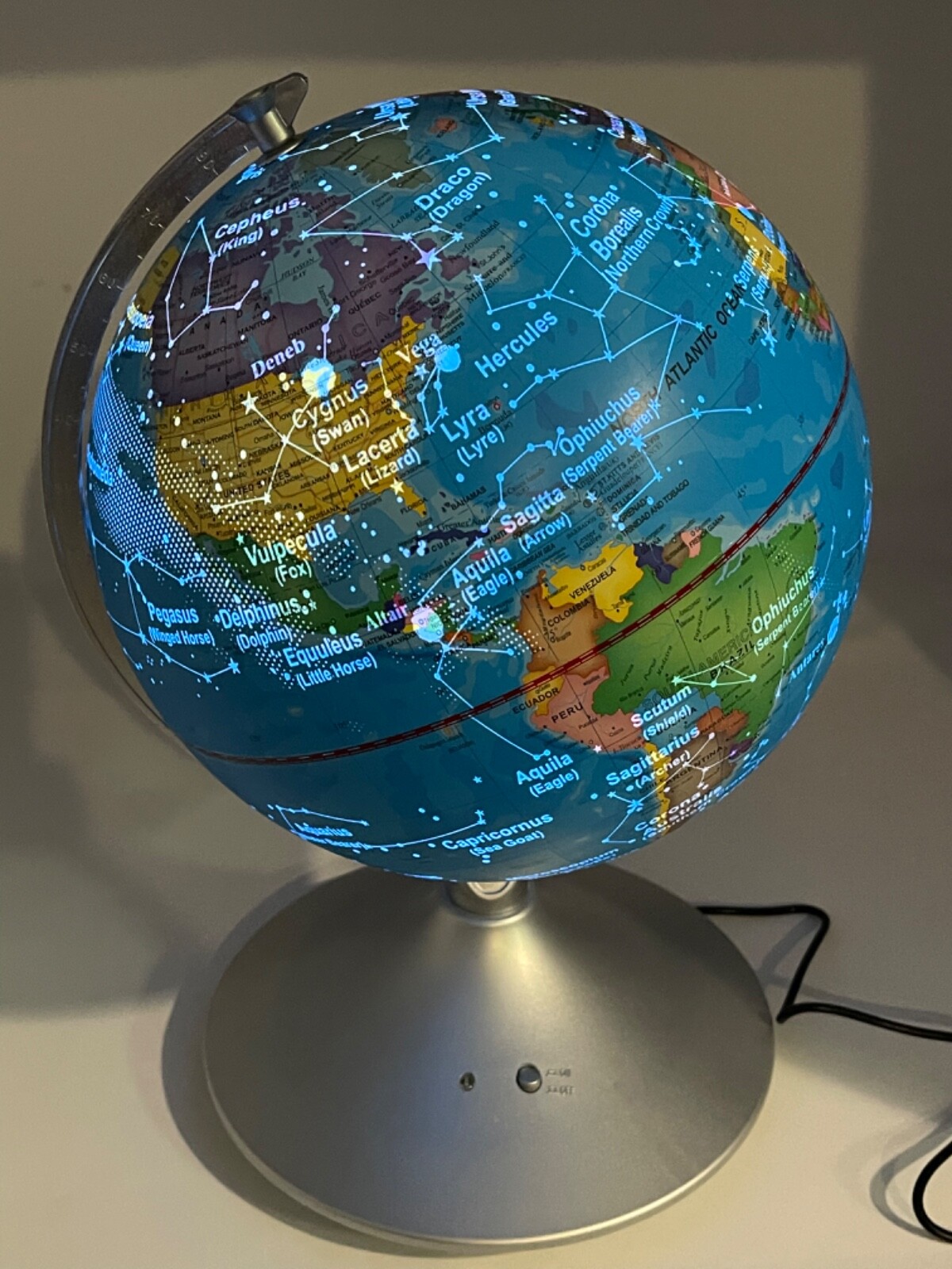 Brainstorm 2 in 1 Globe Earth & Constellations Electronic EUC Fast Free Ship!
