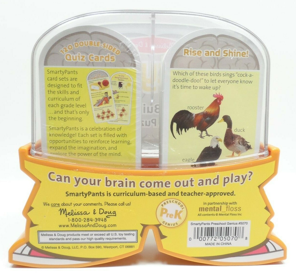 Melissa And Doug Smarty Pants Preschool PreK 120 Brain Building Cards In Case