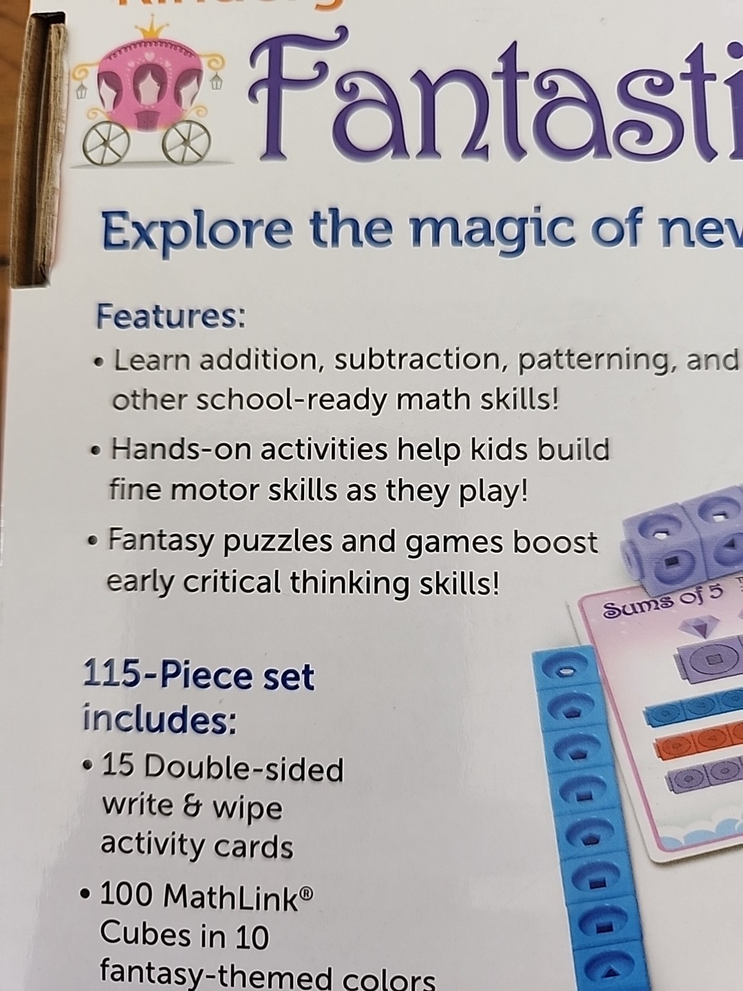 Learning Resources MathLink Cubes Play Learn Activity Set 115 Piece Ages 5+ STEM