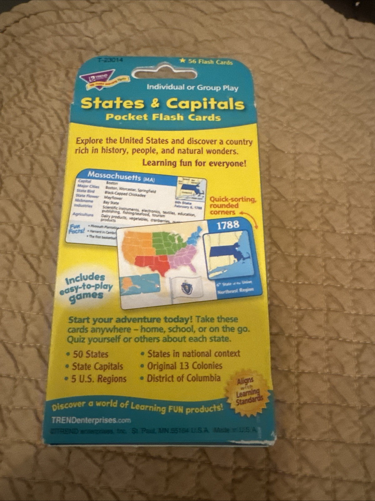 States & Capitals Pocket Flash Cards