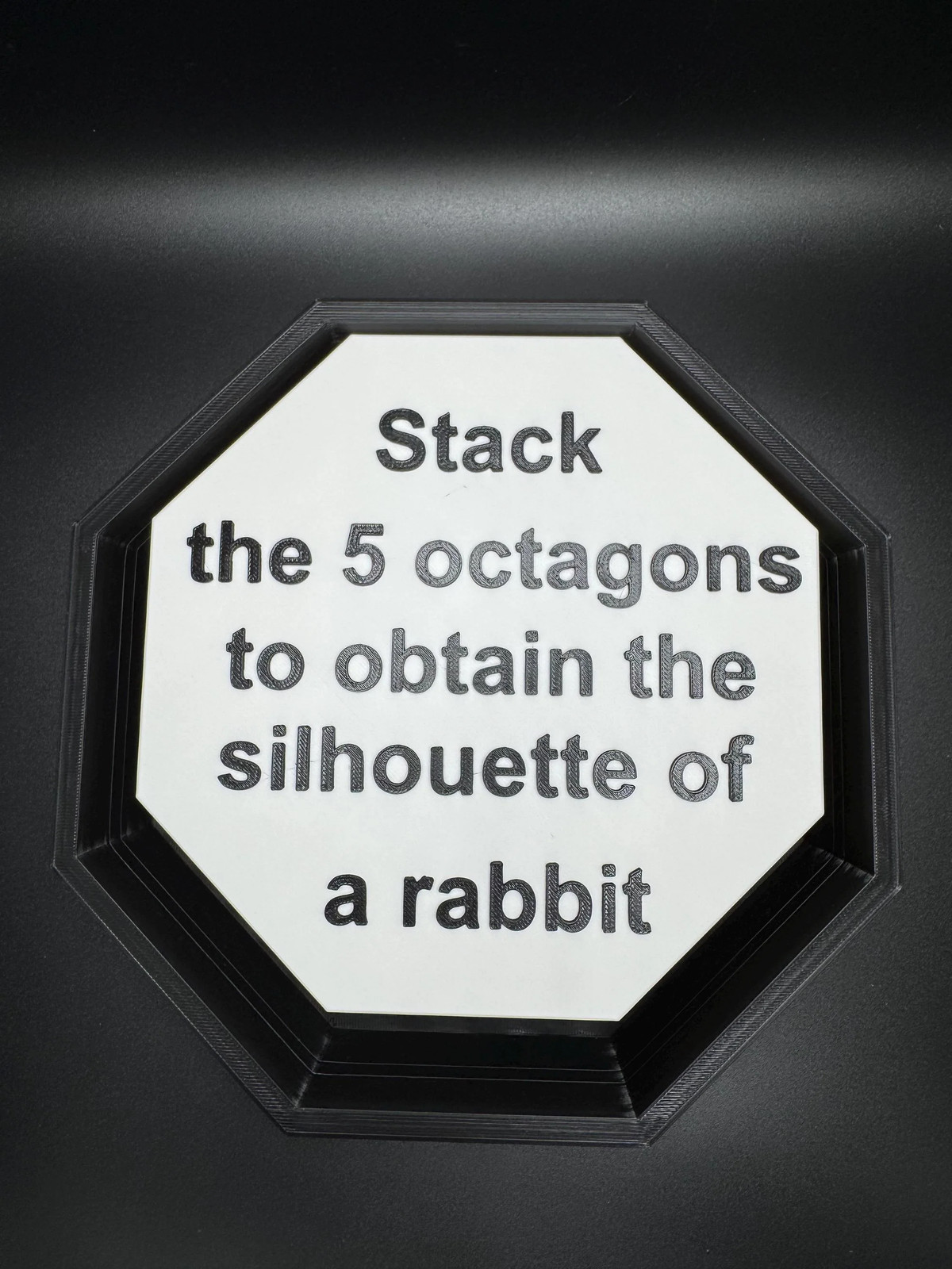 Rabbit Puzzle – Silhouettoscope, Question du Lapin, Double-Sided Octagons,