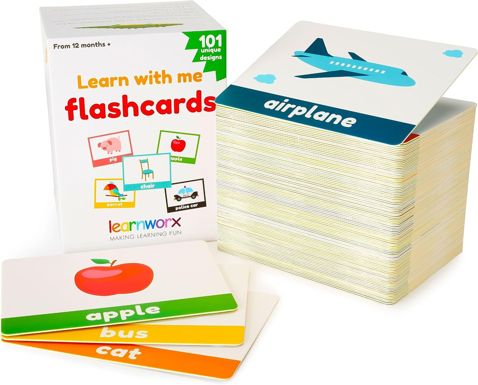 Baby Flash Cards 101 Toddler Learning Objects Numbers Play Games Preschool Kids