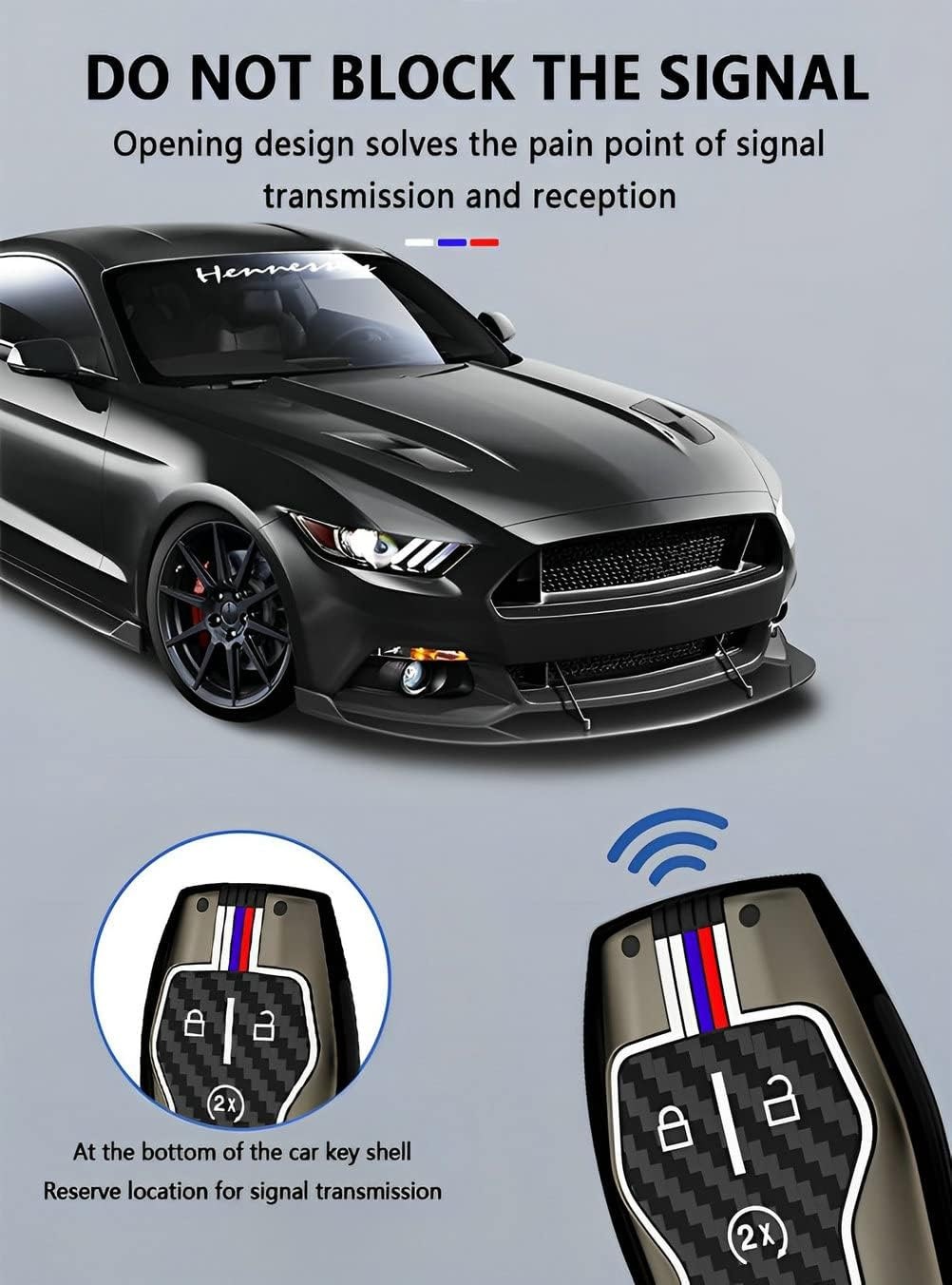 for Ford Key Fob Cover Metal Case for Mustang Explorer Fusion F150 Edge Linco…