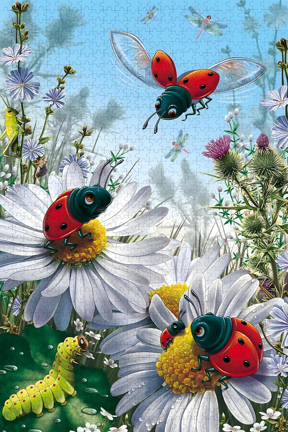 Beetle Invasion，300 Pieces Wooden Puzzle, Educational Toys for Adults and Childr