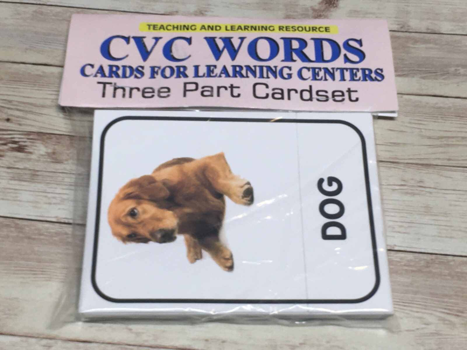 CVC WORDS – Three Part Card set – Cards for Learning Center – Teaching supplies