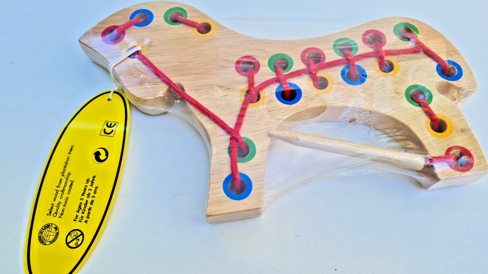 Santa Toys Educational Sewing Horse Wooden 25 x 15cm made in Thailand